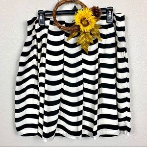 Banana Republic Pleated Wide Stripe Skirt